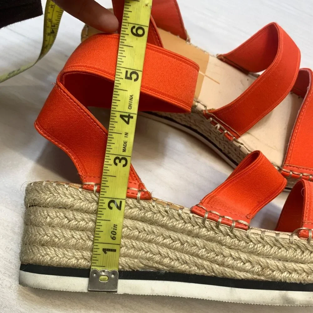 Dolce Vita Women’s Lury Orange Elastic Platform‎ Espadrilles Sandals Size 8.5